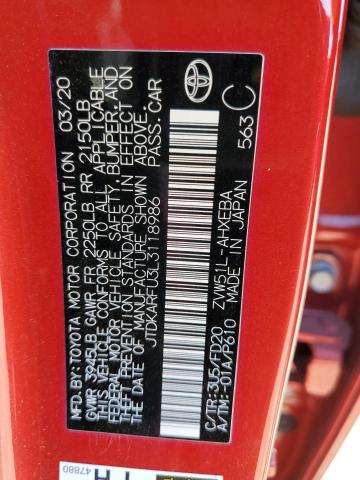2020 TOYOTA PRIUS L JTDKARFU3L3118986