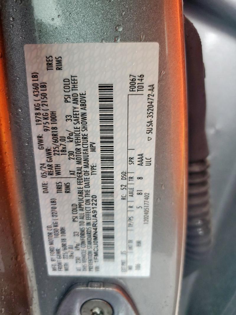 2024 FORD ESCAPE ST LINE 1FMCU0MN4RUA91220