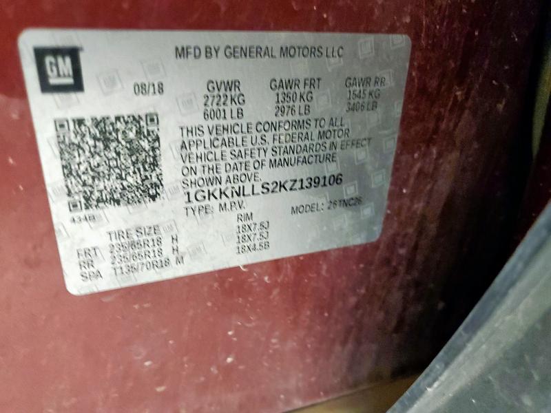 2019 GMC ACADIA SLE 1GKKNLLS2KZ139106