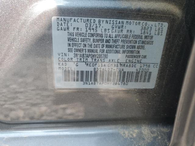 2017 NISSAN SENTRA S - 3N1AB7AP0HY286780