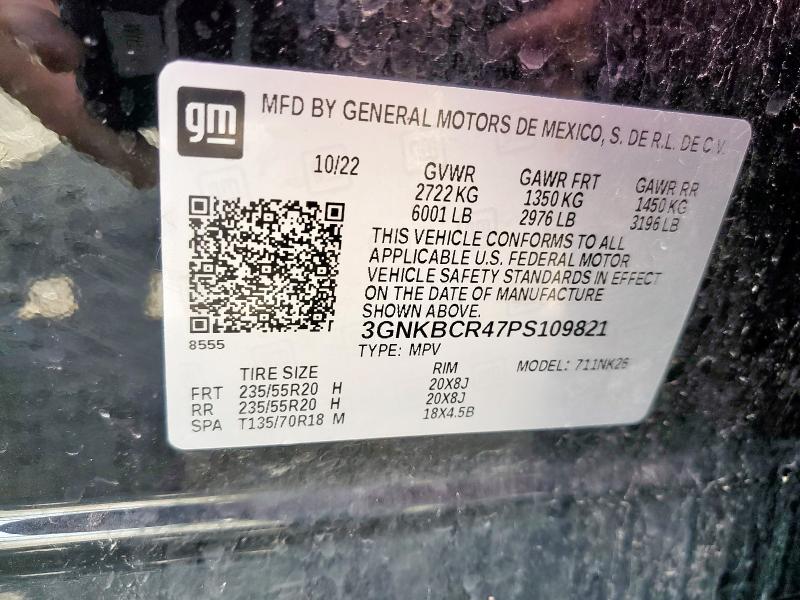 2023 CHEVROLET BLAZER 2LT 3GNKBCR47PS109821