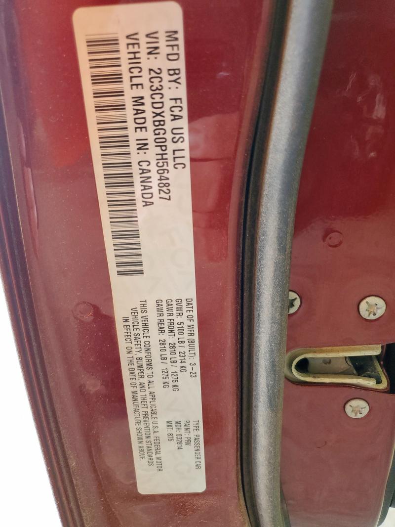 2023 DODGE CHARGER SX 2C3CDXBG0PH564827