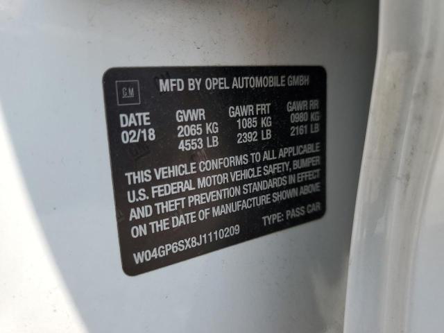 2018 BUICK REGAL ESSE W04GP6SX8J1110209
