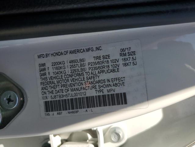 2018 ACURA RDX TECHNO 5J8TB3H57JL001012