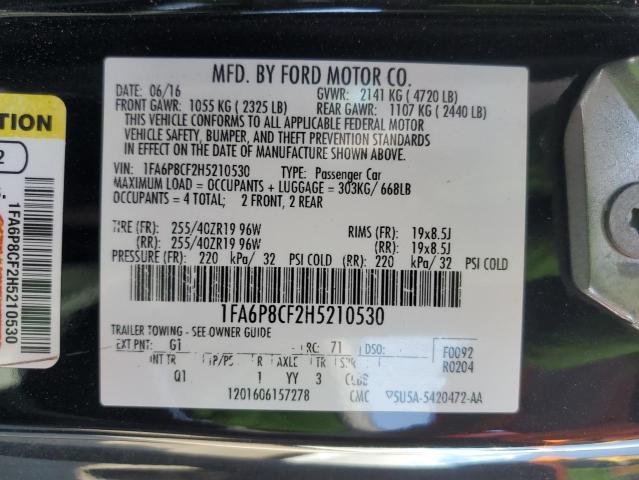 2017 FORD MUSTANG GT 1FA6P8CF2H5210530