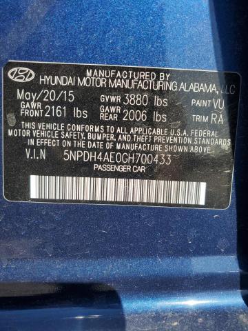 2016 HYUNDAI ELANTRA SE - 5NPDH4AE0GH700433