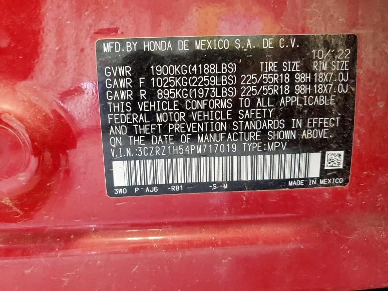 2023 HONDA HR-V SPORT 3CZRZ1H54PM717019