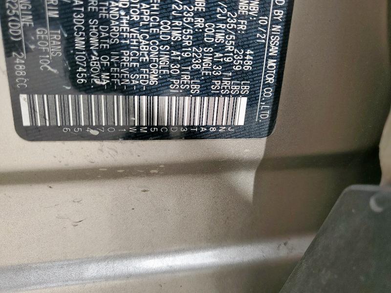 2021 NISSAN ROGUE PLAT JN8AT3DC5MW107456