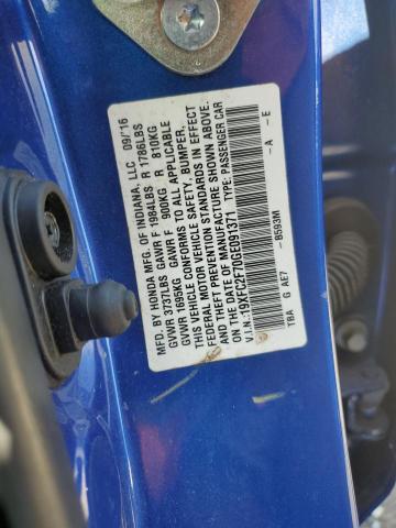 2016 HONDA CIVIC EX 19XFC2F70GE091371