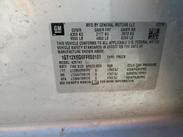 2015 GMC SIERRA K25 1GT12XEG6FF650101