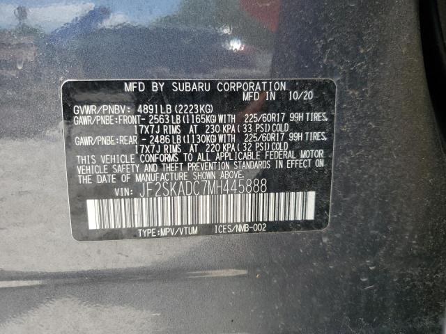 2021 SUBARU FORESTER JF2SKADC7MH445888