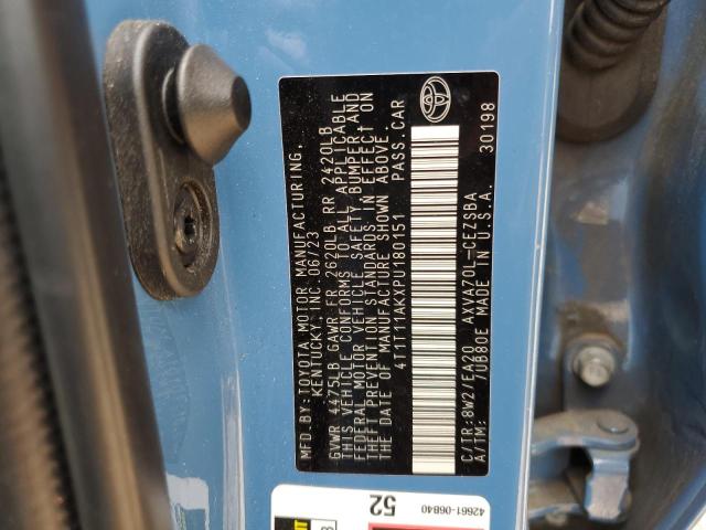 2023 TOYOTA CAMRY SE NIGHT SHADE 4T1T11AKXPU180151