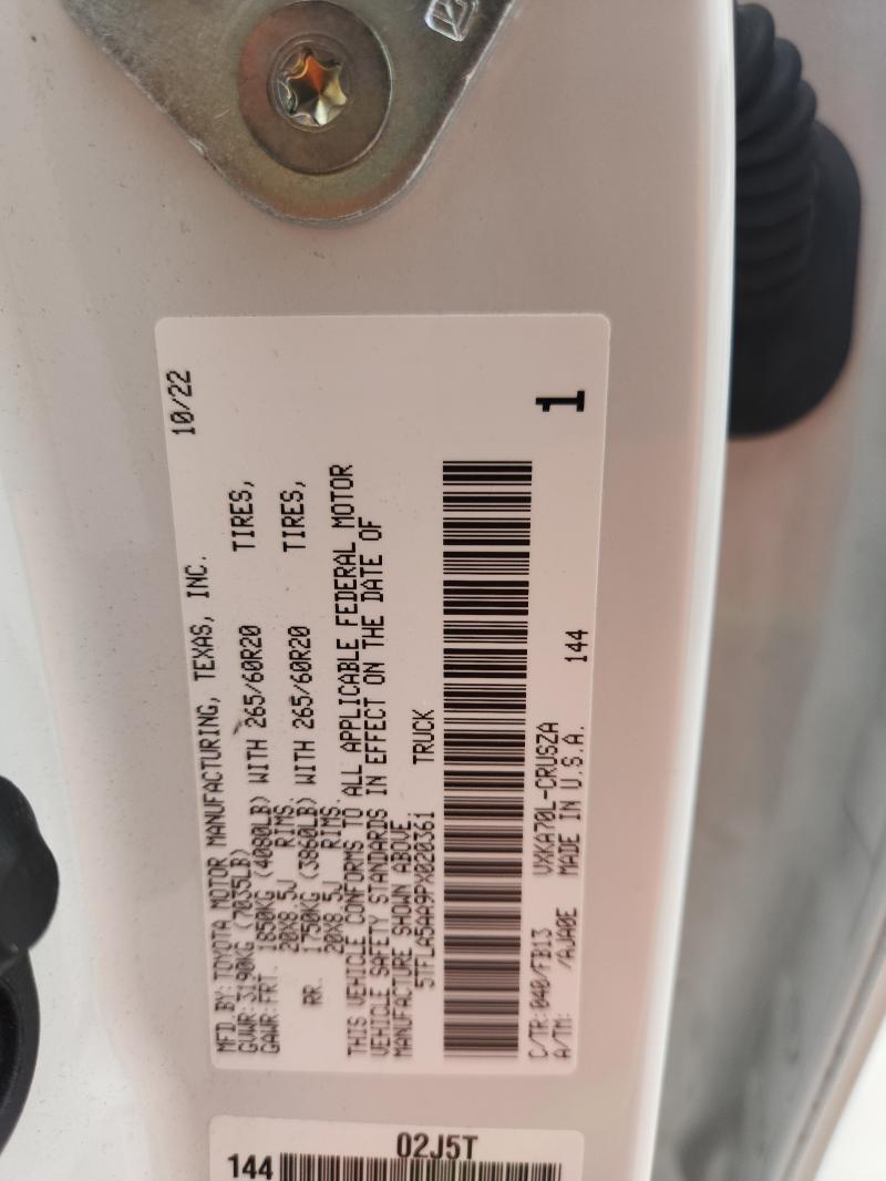 2023 TOYOTA TUNDRA DOU 5TFLA5AA9PX020361