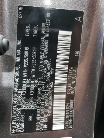 2016 TOYOTA SIENNA SE 5TDXK3DC8GS707465