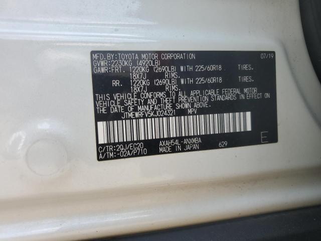 2019 TOYOTA RAV4 XSE JTMEWRFV5KJ024321