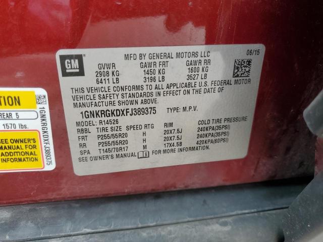 2015 CHEVROLET TRAVERSE L - 1GNKRGKDXFJ389375