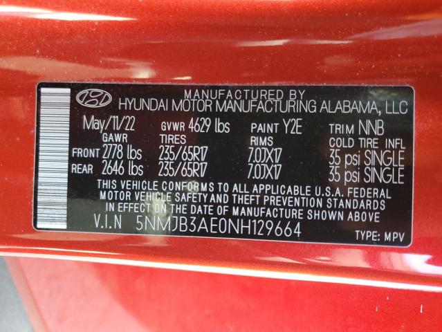 2022 HYUNDAI TUCSON SEL - 5NMJB3AE0NH129664