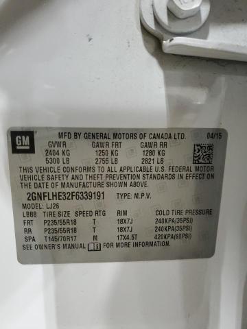 2015 CHEVROLET EQUINOX LT 2GNFLHE32F6339191
