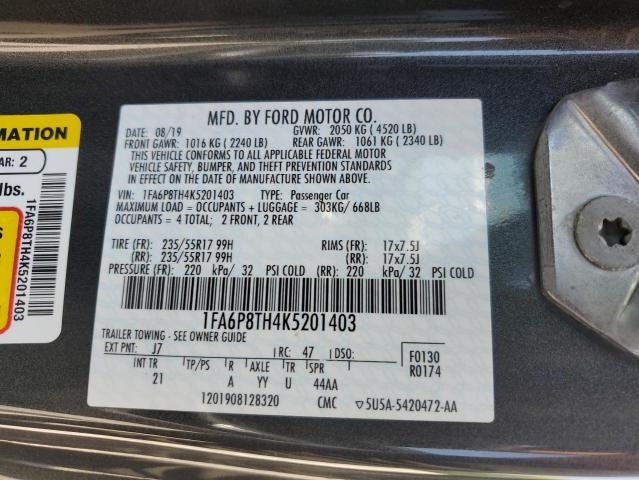 2019 FORD MUSTANG 1FA6P8TH4K5201403