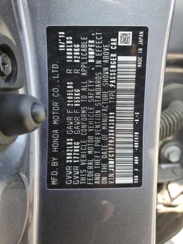 2018 HONDA CIVIC EXL - JHMFC1F79JX043089