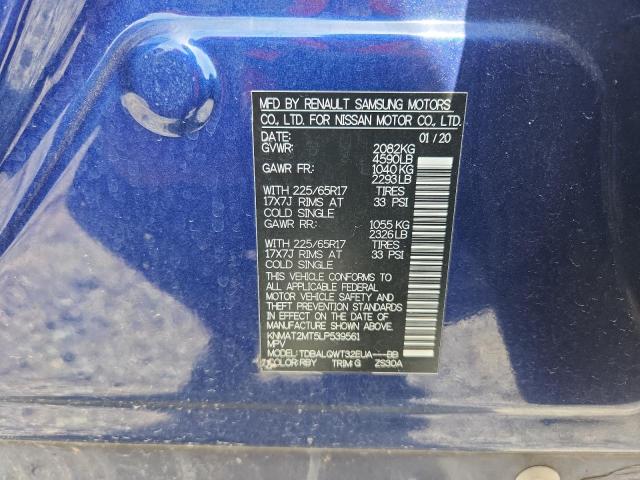 2020 NISSAN ROGUE S KNMAT2MT5LP539561