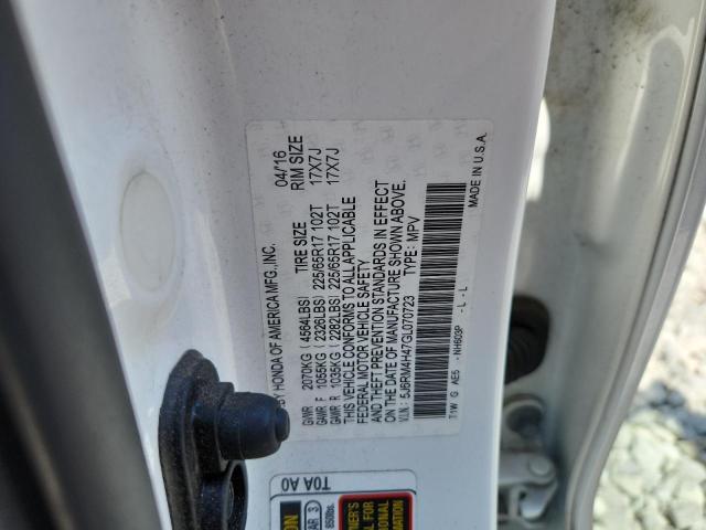 2016 HONDA CR-V SE 5J6RM4H47GL070723
