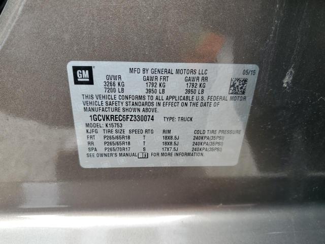 2015 CHEVROLET SILVERADO - 1GCVKREC6FZ330074