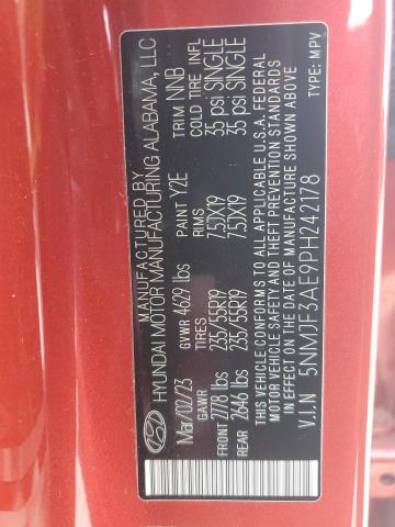 2023 HYUNDAI TUCSON SEL 5NMJF3AE9PH242178