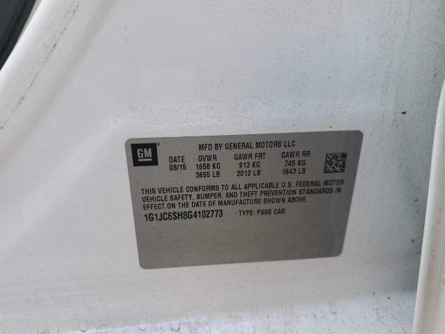 2016 CHEVROLET SONIC LT - 1G1JC6SH8G4102773