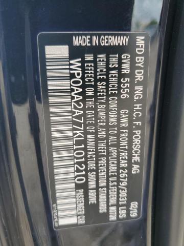 2019 PORSCHE PANAMERA B WP0AA2A77KL101210
