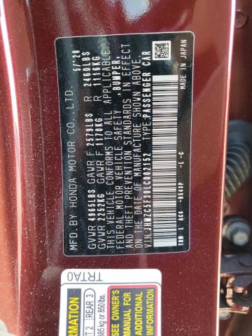 2020 HONDA CLARITY TO JHMZC5F30LC002152