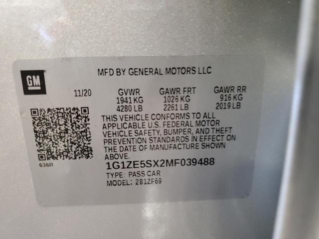 2021 CHEVROLET MALIBU PRE 1G1ZE5SX2MF039488