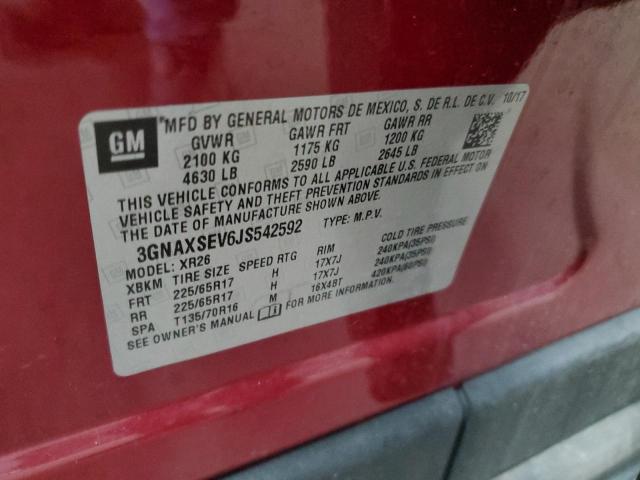 2018 CHEVROLET EQUINOX LT - 3GNAXSEV6JS542592
