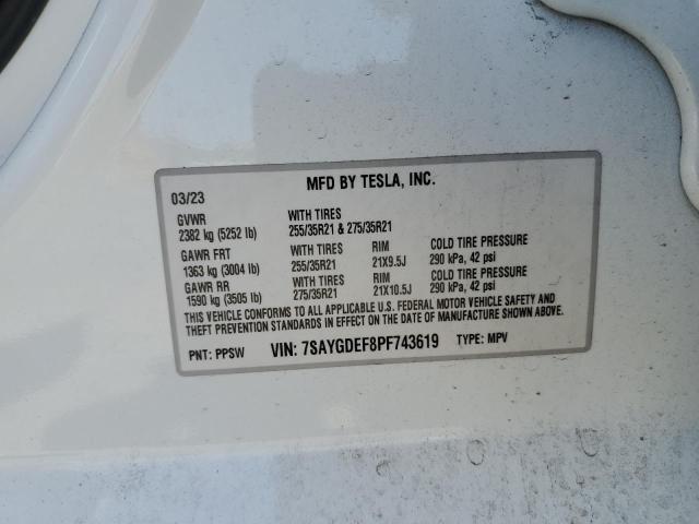 2023 TESLA MODEL Y 7SAYGDEF8PF743619