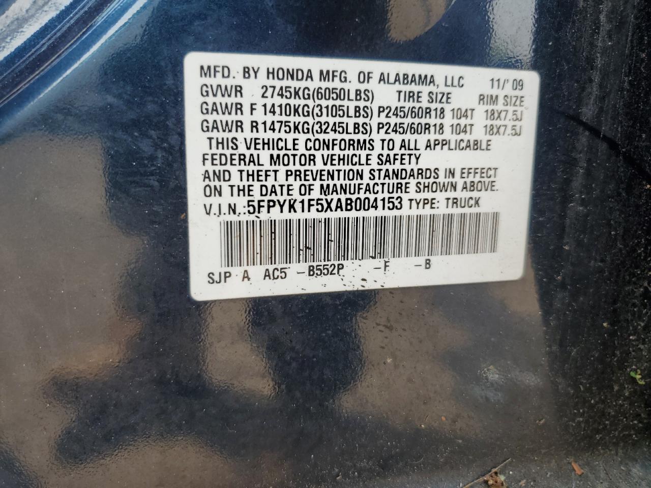Honda Ridgeline 2010