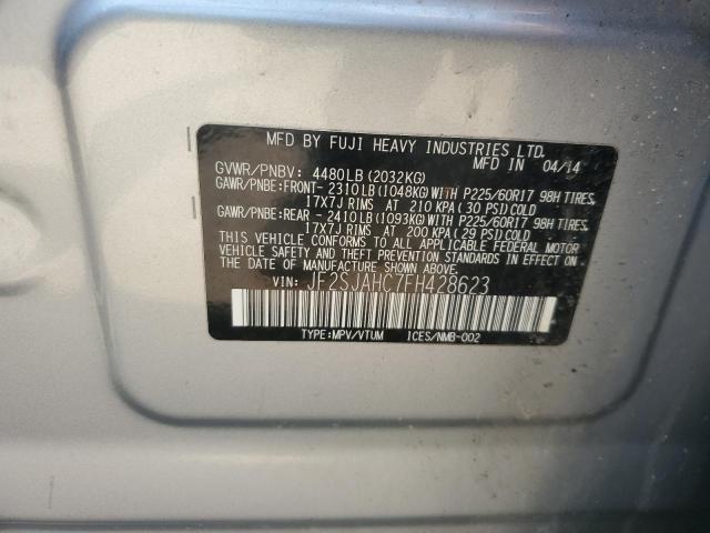 2015 SUBARU FORESTER 2 - JF2SJAHC7FH428623