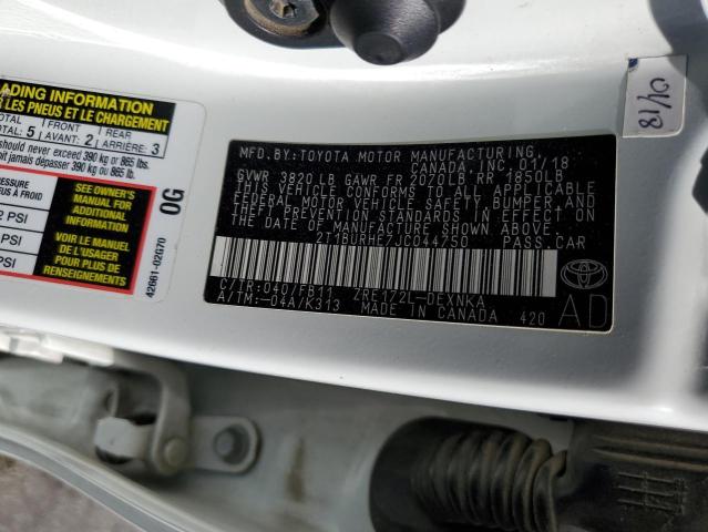 2018 TOYOTA COROLLA L - 2T1BURHE7JC044750