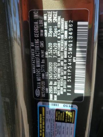 2021 KIA TELLURIDE 5XYP54HC5MG134962