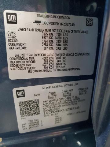 2024 CHEVROLET SILVERADO - 1GCPDKEK1RZ367149