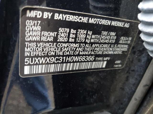 2017 BMW X3 XDRIVE2 - 5UXWX9C31H0W68366