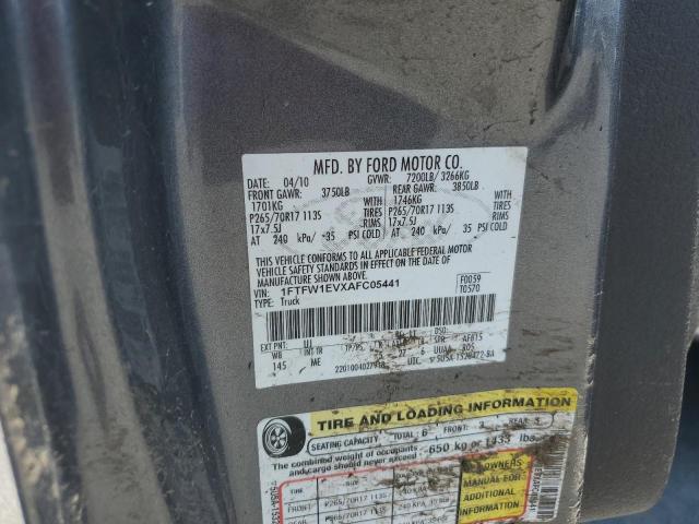 2010 FORD F150 SUPER - 1FTFW1EVXAFC05441