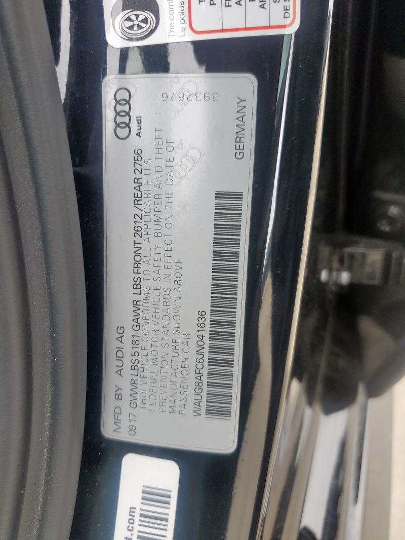 2018 AUDI A6 PREMIUM - WAUG8AFC6JN041636