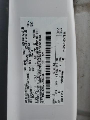 2018 FORD ESCAPE TIT - 1FMCU0J98JUA09436