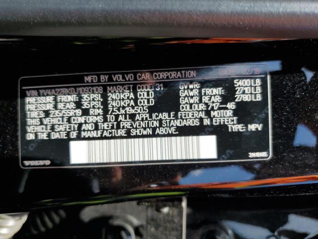 2018 VOLVO XC60 T6 MO YV4A22RK0J1093108