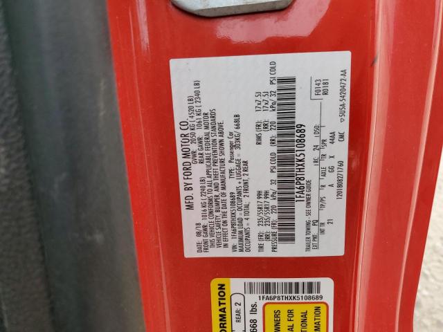 2019 FORD MUSTANG - 1FA6P8THXK5108689