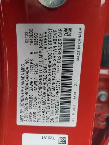 2023 HONDA CIVIC SPOR - 2HGFE2F54PH529310