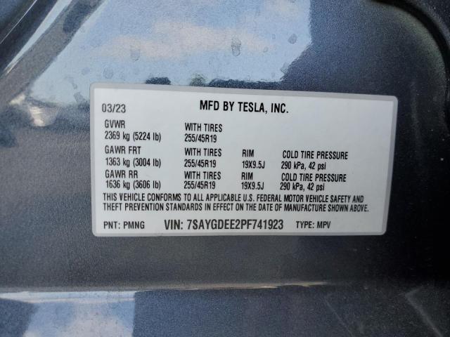2023 TESLA MODEL Y 7SAYGDEE2PF741923