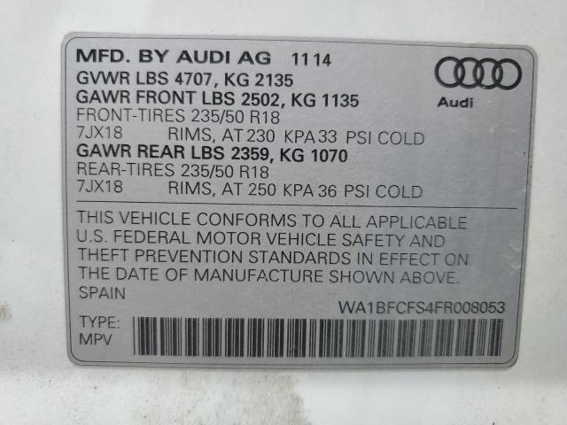 2015 AUDI Q3 PREMIUM - WA1BFCFS4FR008053