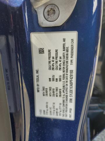 2023 TESLA MODEL 3 5YJ3E1EA8PF429193