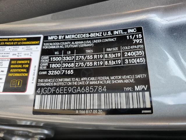 2016 MERCEDES-BENZ GL 450 4MA 4JGDF6EE9GA685784